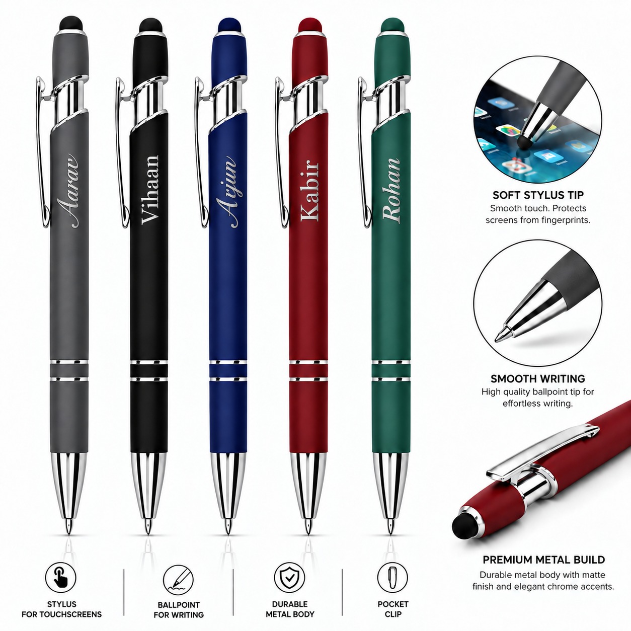 P23 2IN1 METAL BALL PEN